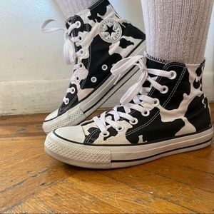Limited Edition Cow Print High Top Converse